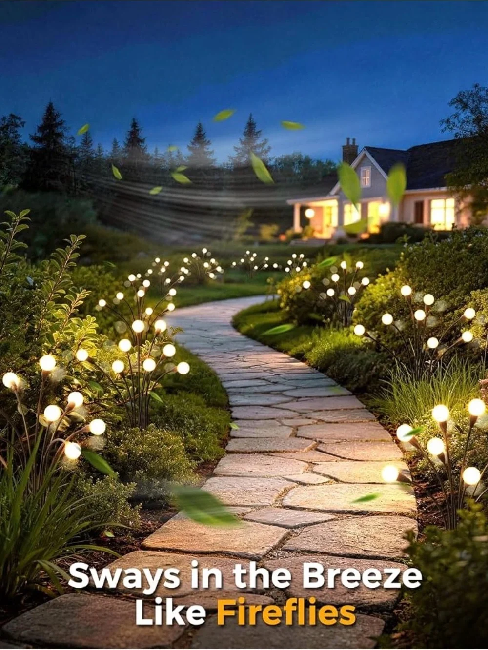 Solar Garden Path Lights - Warm White LED (Unknown Brand)